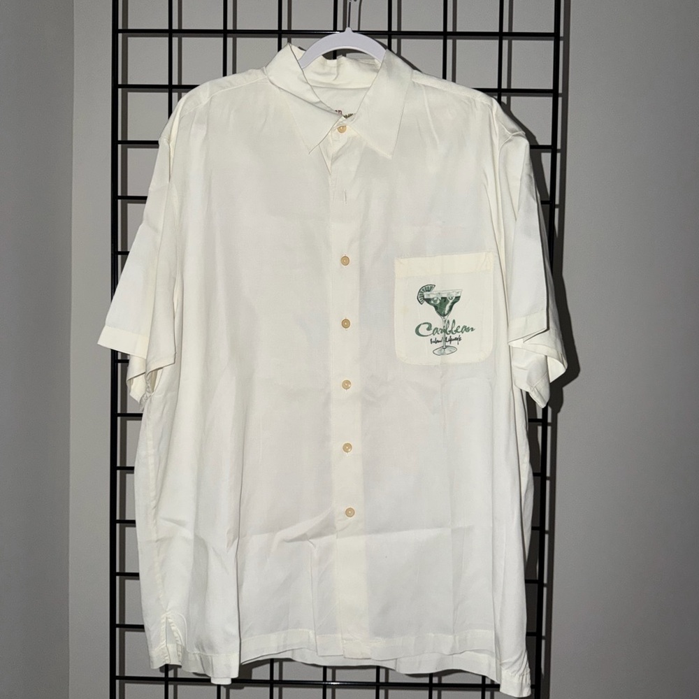 Caribbean Men's Cream Button Down Shirt